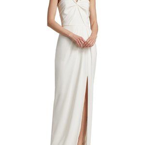 NWT ML Monique Lhuillier Halter Column Gown